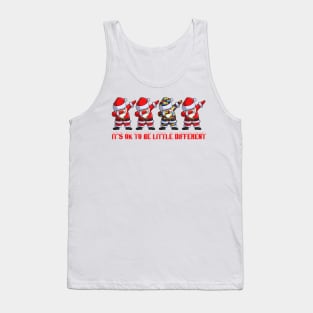 Its OK To Be Little Different Santa Dabbing Autism Tank Top